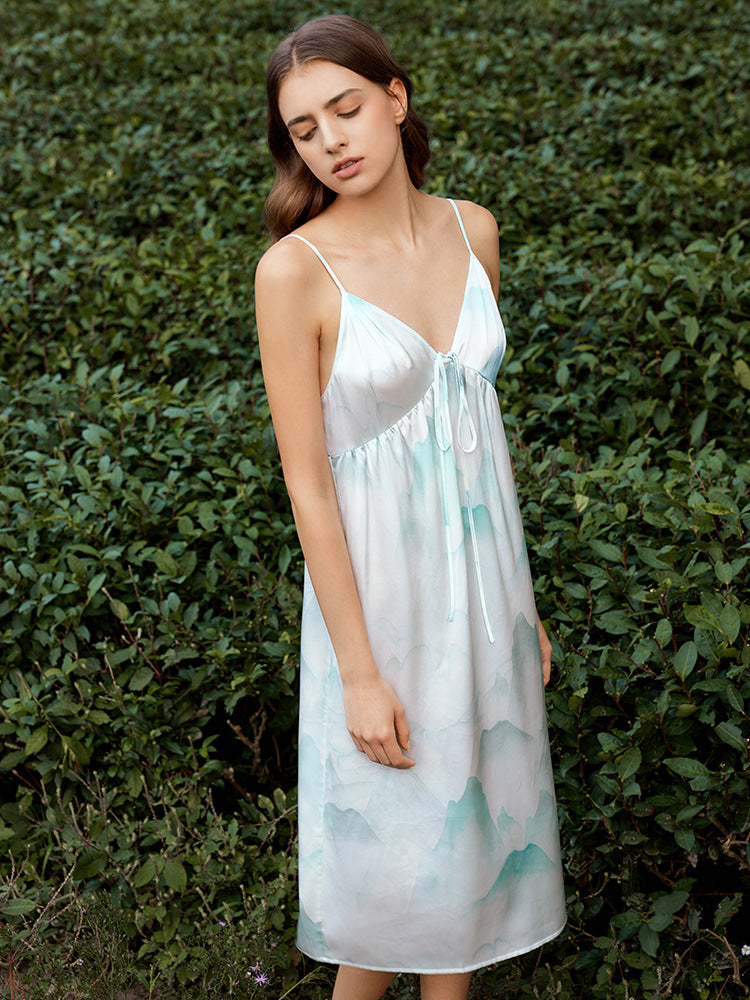 Heavy Weight Print Silk Chemise