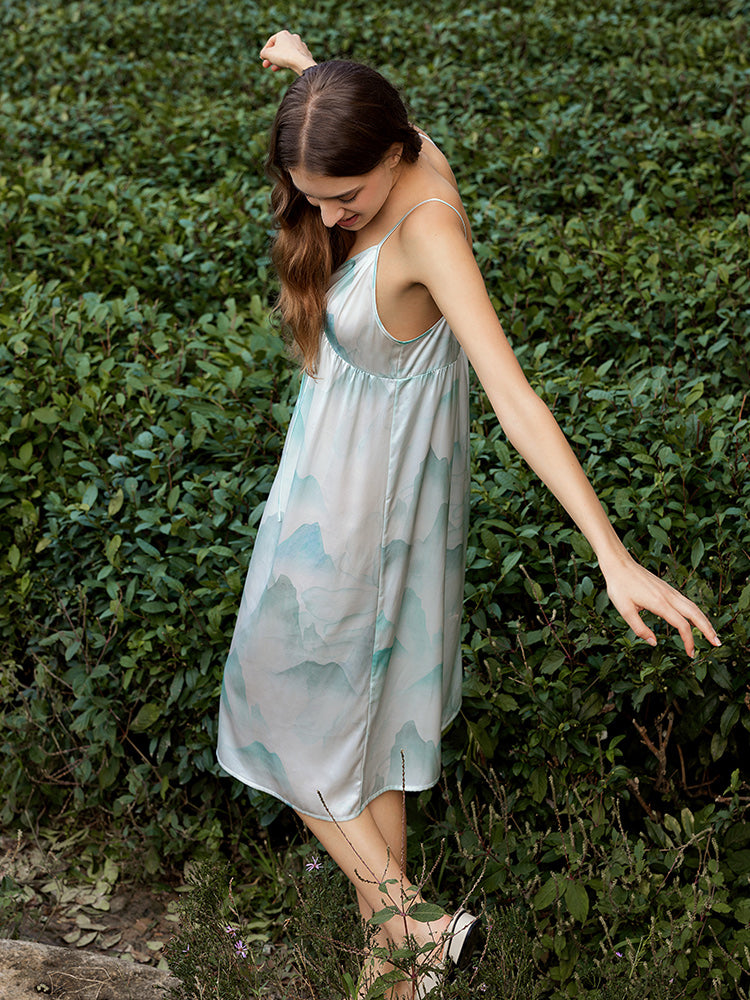 Heavy Weight Print Silk Chemise