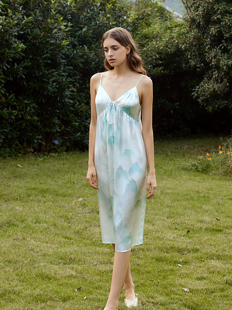 Heavy Weight Print Silk Chemise