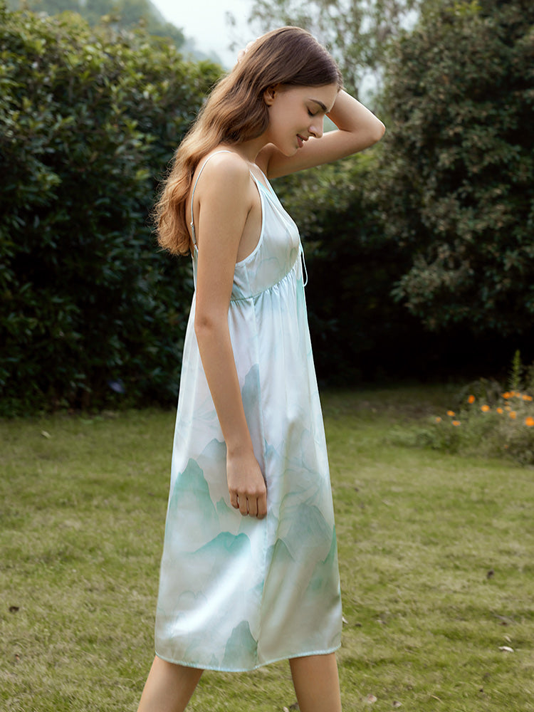 Heavy Weight Print Silk Chemise