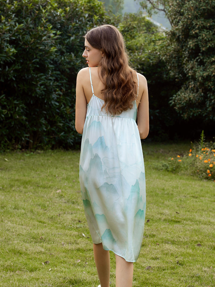 Heavy Weight Print Silk Chemise