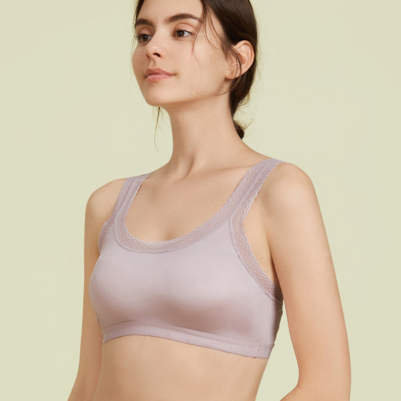 
                  
                    Narrow Lace Silk Tube Top
                  
                