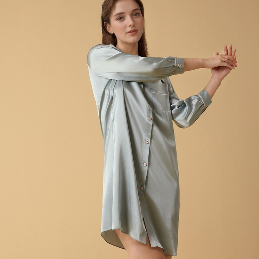 Silk Shirt Dress