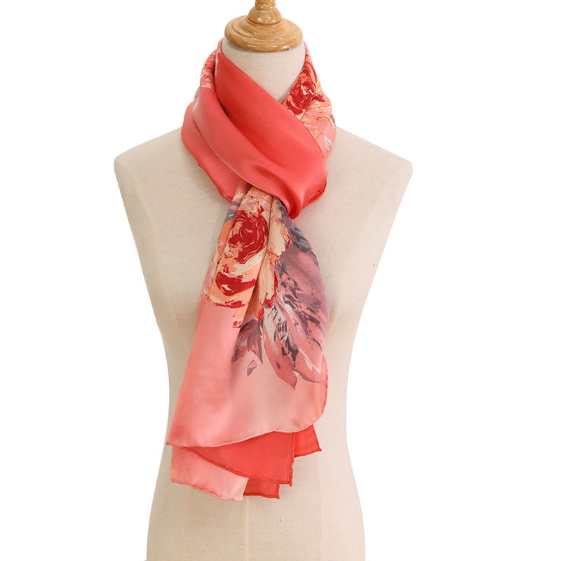 Silk Charmeuse Print Tippet
