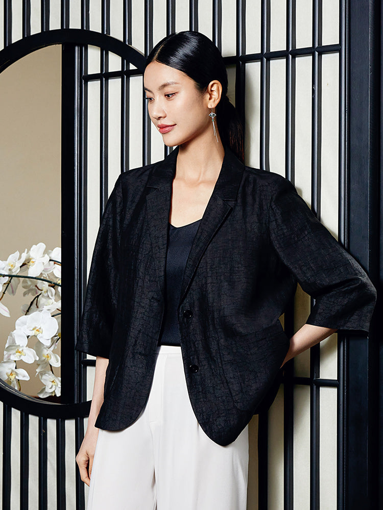 INK Gambiered Silk Suit Jacket