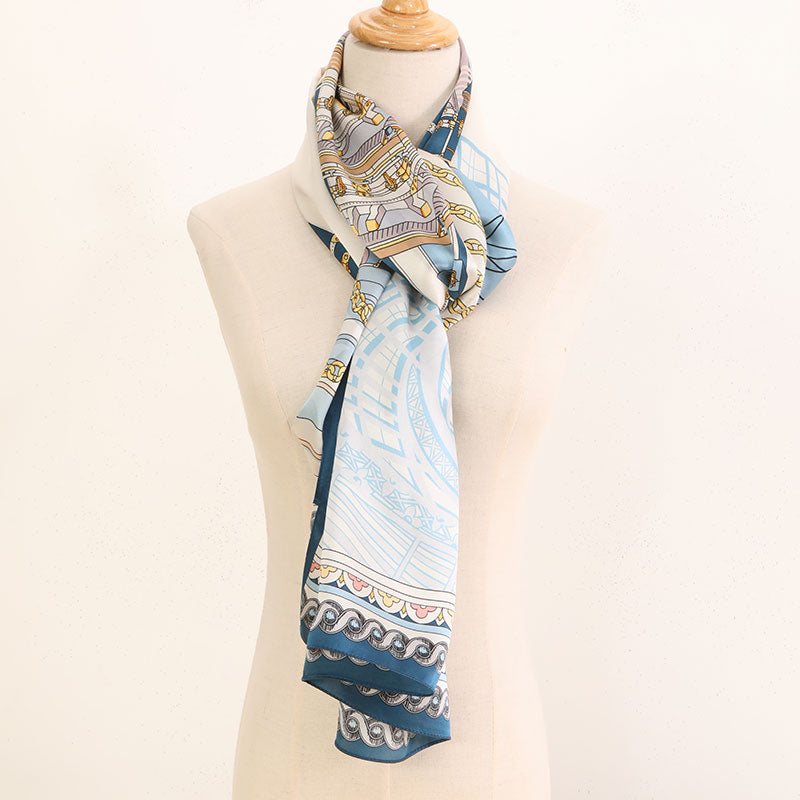 Silk Charmeuse Print Tippet
