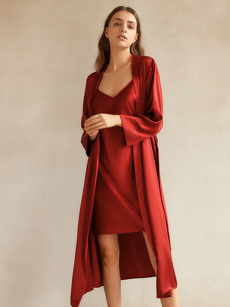 
                  
                    Heavy Weight Silk Long Nightgown (With Belt)
                  
                