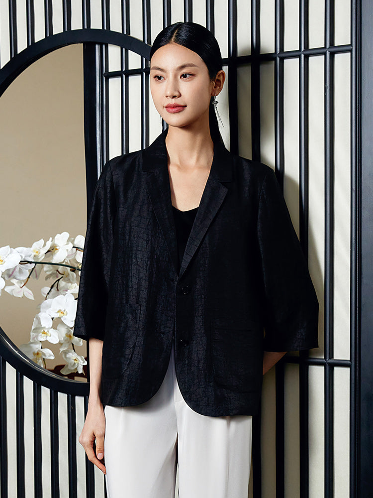 
                  
                    INK Gambiered Silk Suit Jacket
                  
                