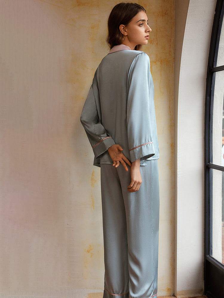 
                  
                    Double Breasted Silk Pajamas Set
                  
                