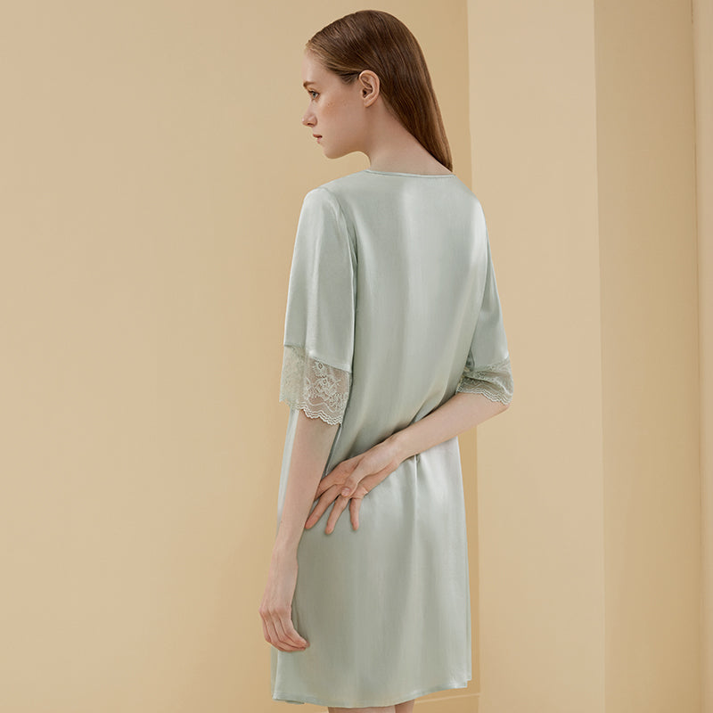 
                  
                    Lace Silk Joint   Night Dress
                  
                