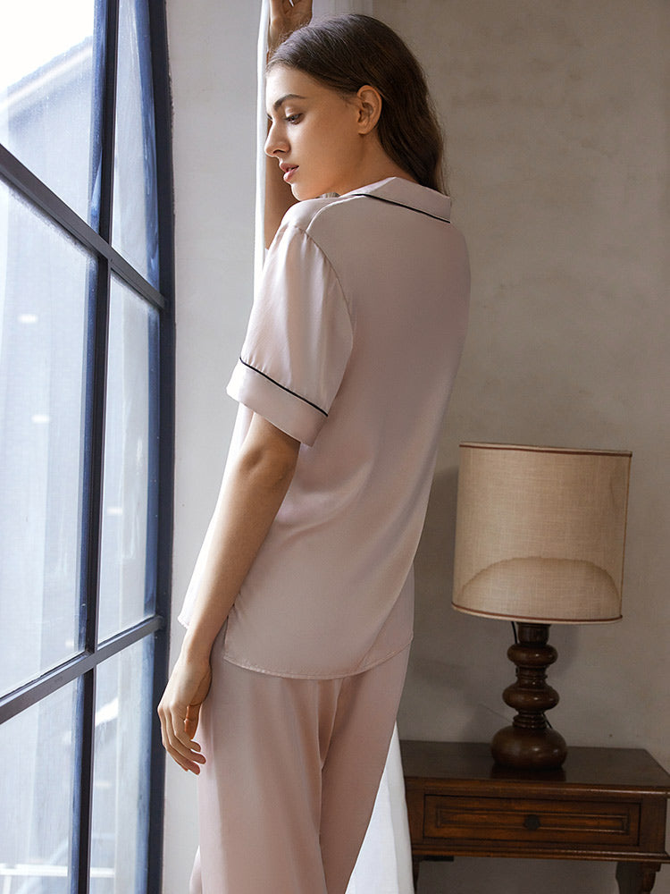 
                  
                    Plain Silk Short Pajama Set
                  
                