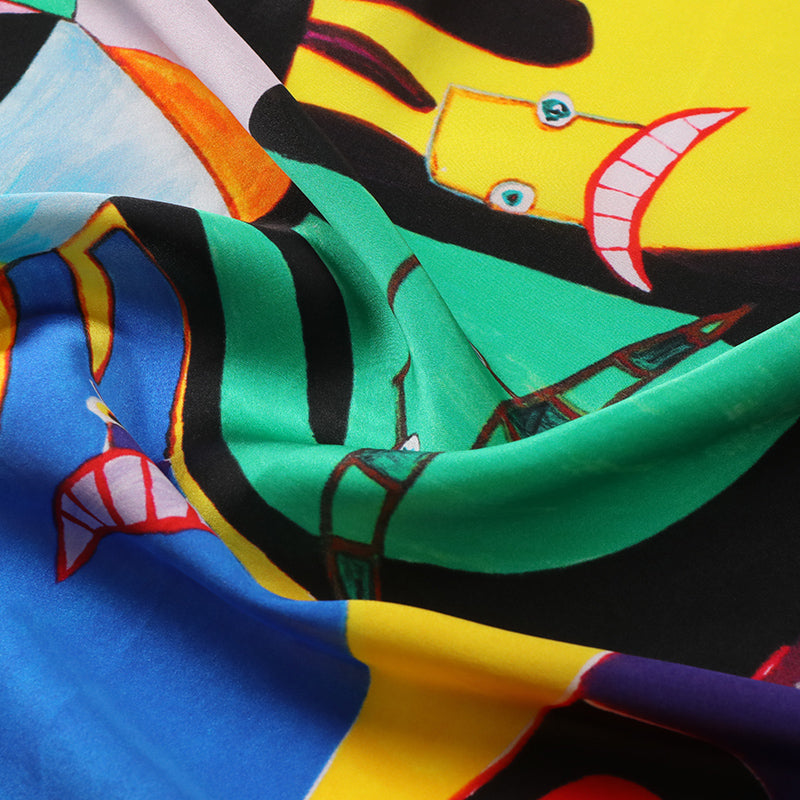 
                  
                    Bulls Print Silk Charmeuse Square Scarf
                  
                
