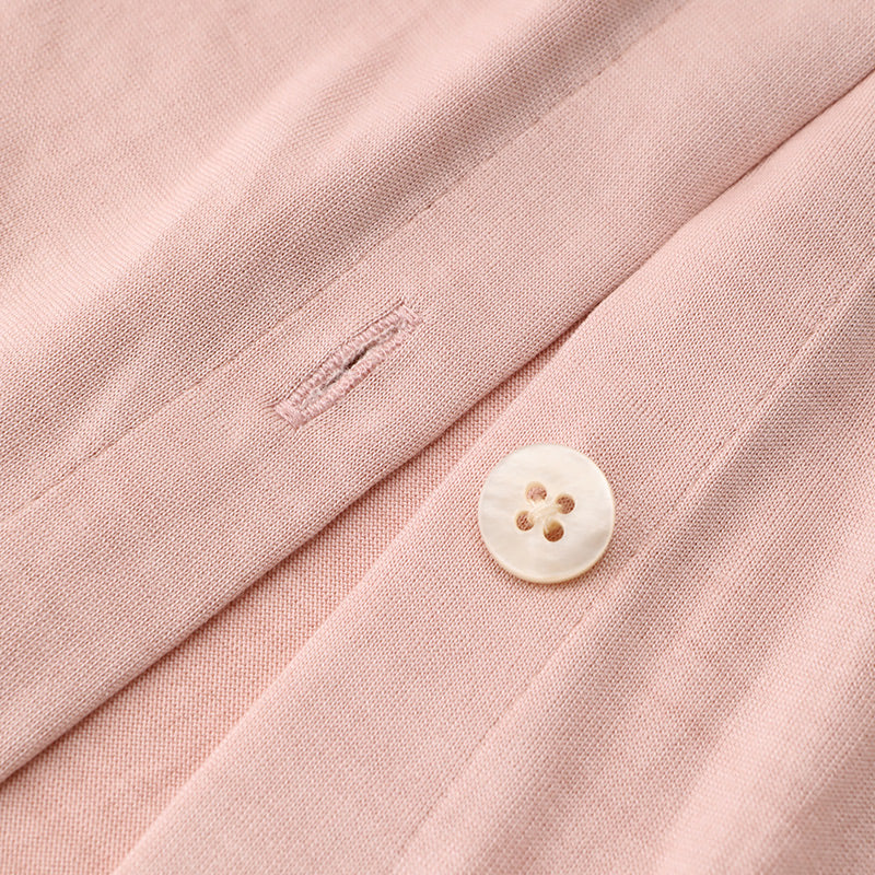 
                  
                    Silk Round Collar Long Sleeve Pajamas Set
                  
                
