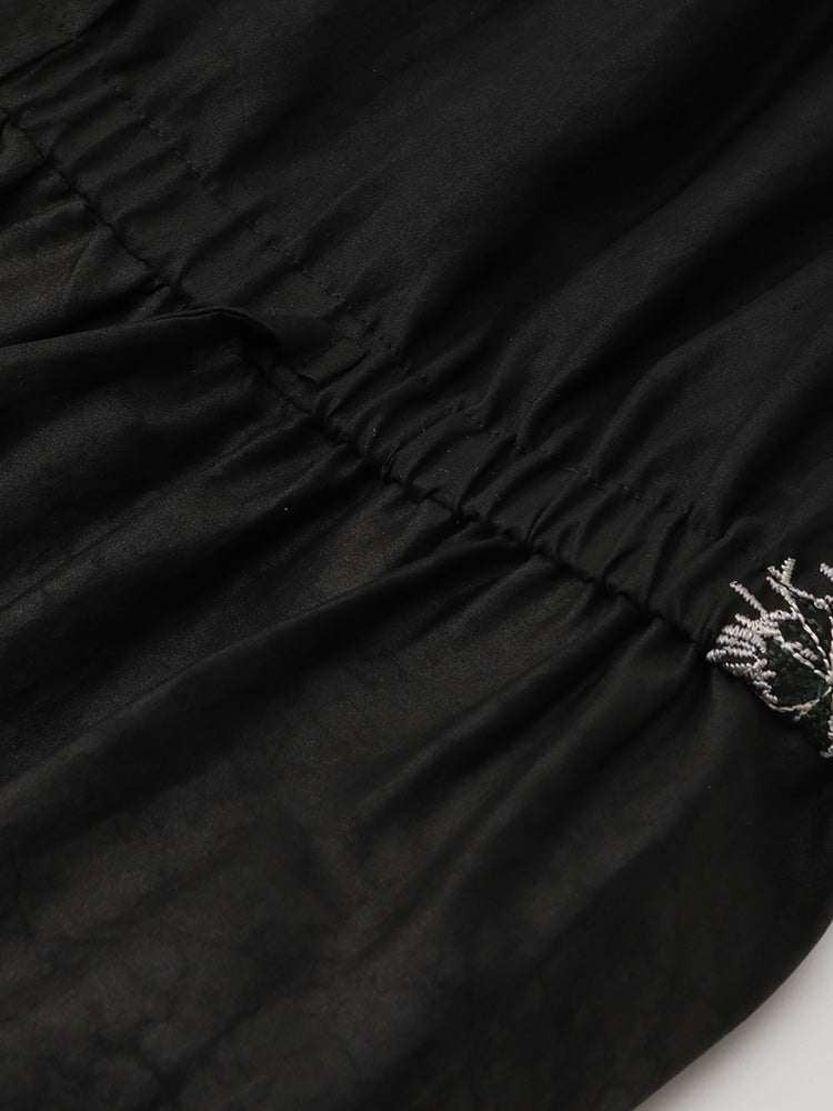 
                  
                    Love's Flower Embroidery Gambiered Silk Dress
                  
                