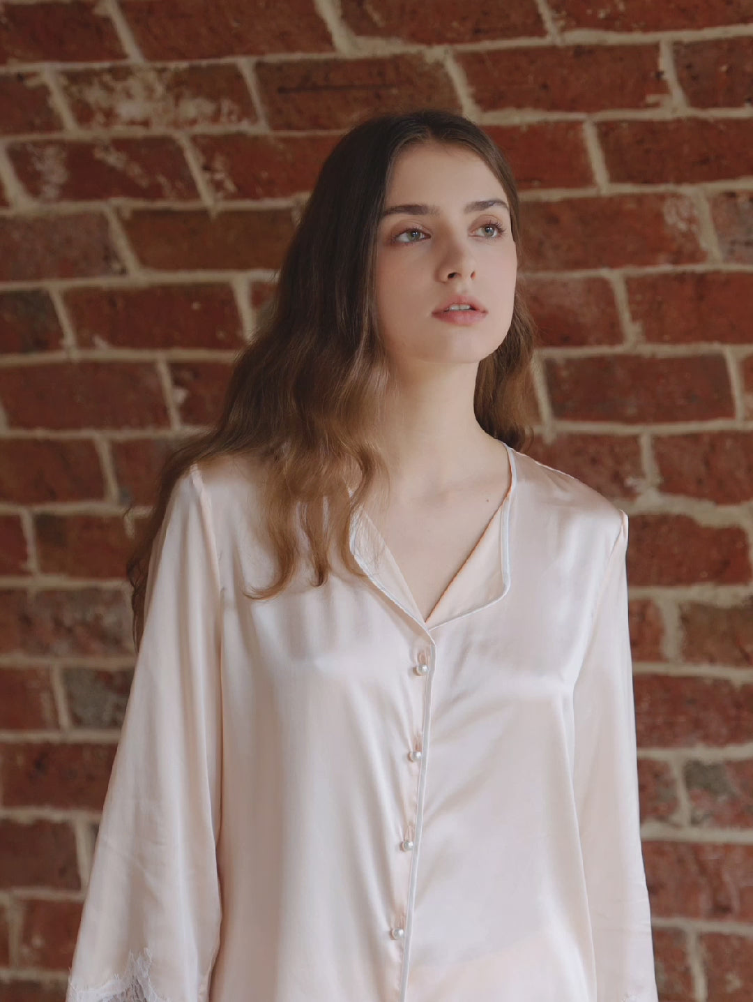 Lace Silk Pajamas Set